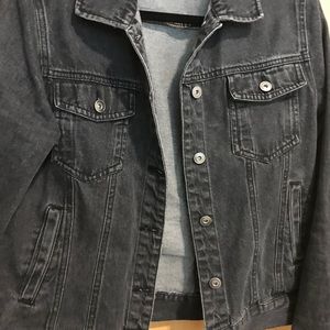 Forever 21 faded black denim jacket